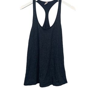 Under Armour Heat Gear Racerback Dark Gray Athletic Work Out Tank Top Medium